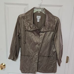 Chico's Shimmering Platinum Dressy Jacket